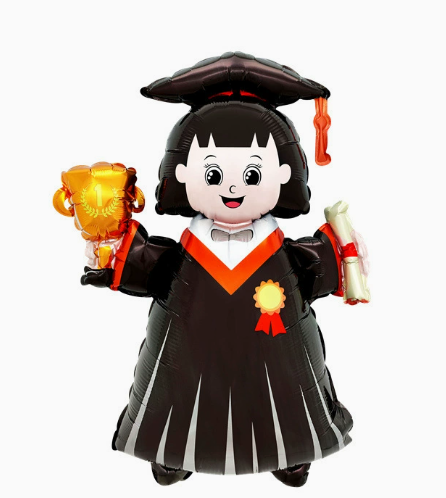 Graduation Trophy for Female Classmates Shaped Foil Balloon