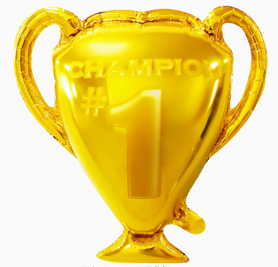 Father's Day Championship Trophy Shaped Foil Balloon