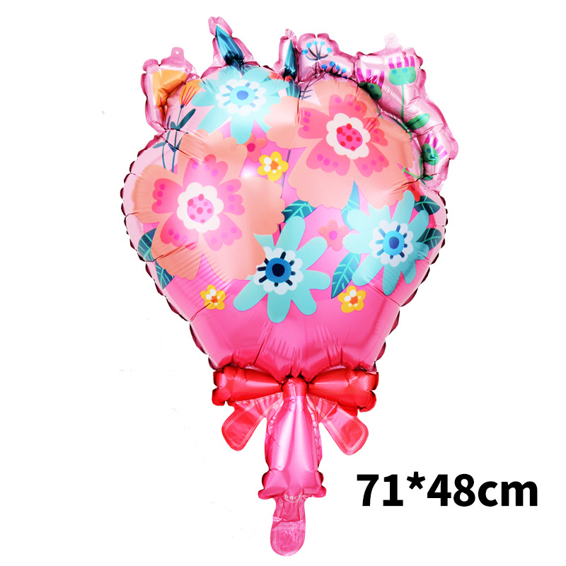 Monther's Day Pink Bouquet Shaped Balloon