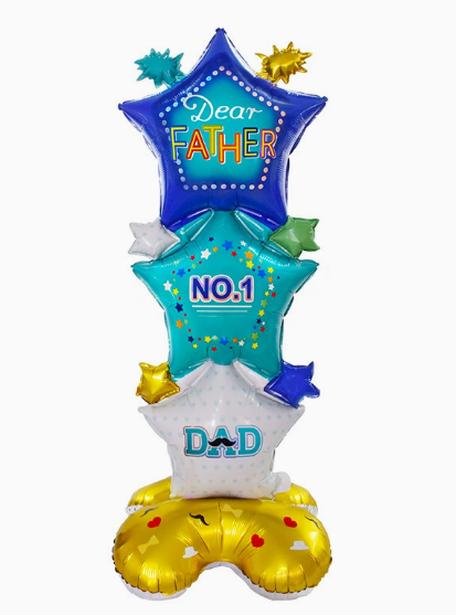 Father's Day Base Star Shaped Foil Balloon