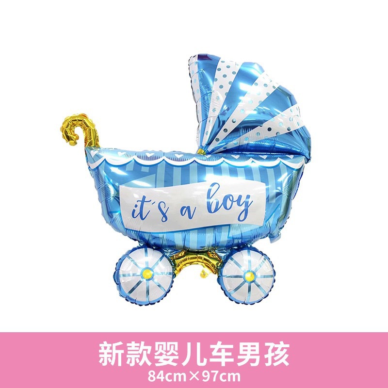 Baby Shower Theme Baby Boy Light Blue Stroller Shaped Balloon