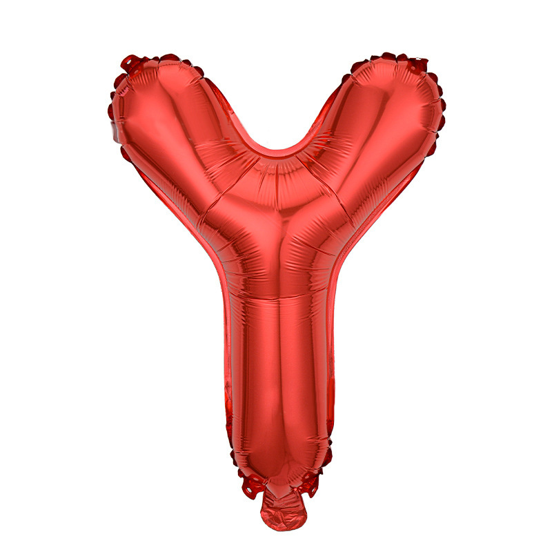 16 inch Red Letter Y Foil Balloon
