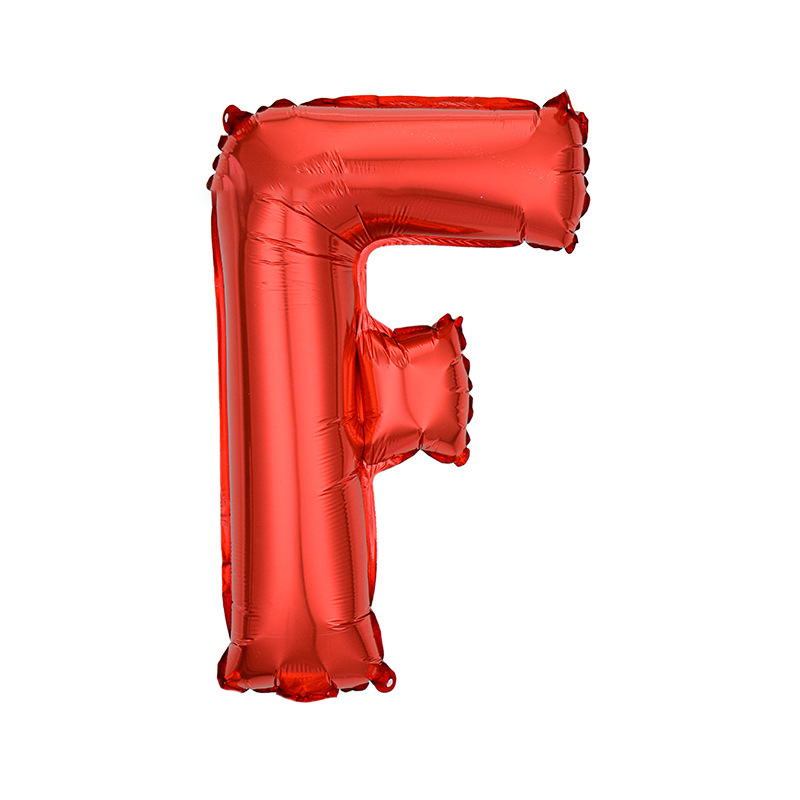 16 inch Red Letter F Foil Balloon