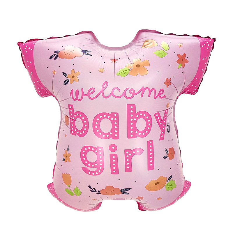 Baby Shower Theme Baby Girl Pink T-shirt Shaped Balloon