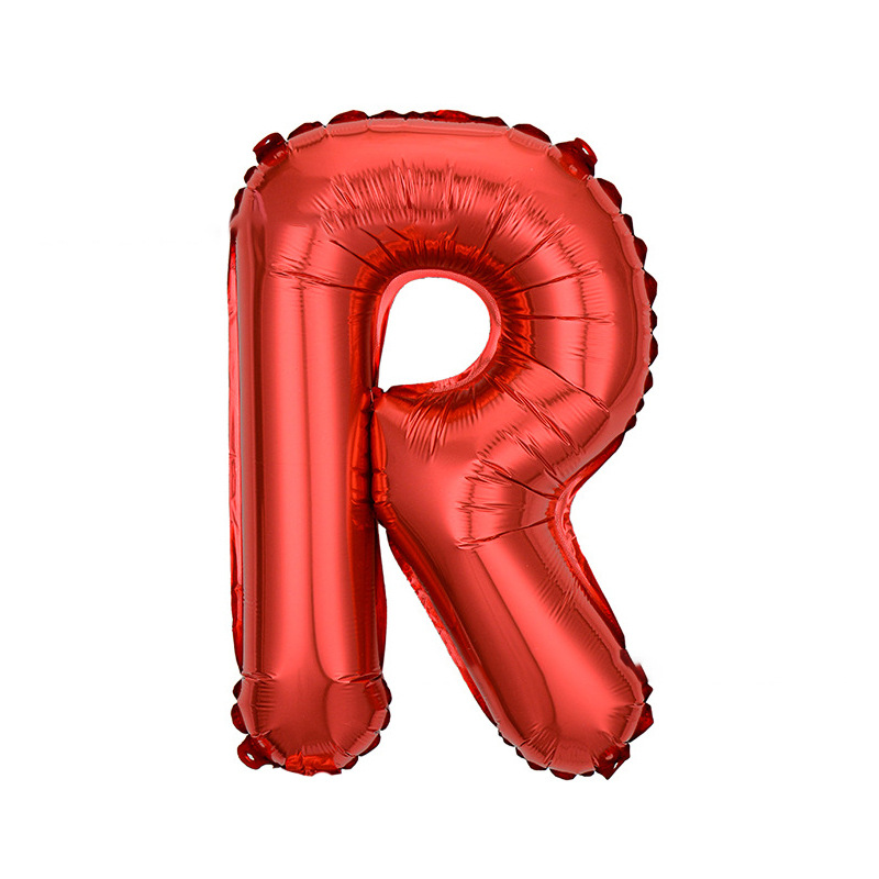 16 inch Red Letter R Foil Balloon