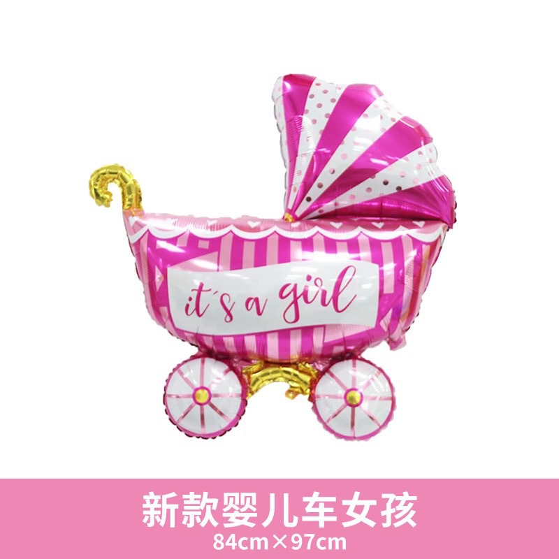 Baby Shower Theme Baby Girl Hot Pink Stroller Shaped Balloon