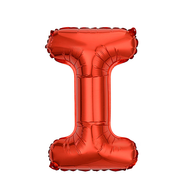 16 inch Red Letter I Foil Balloon
