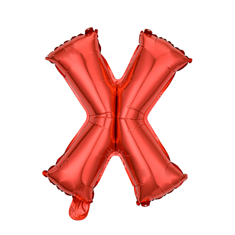 16 inch Red Letter X Foil Balloon