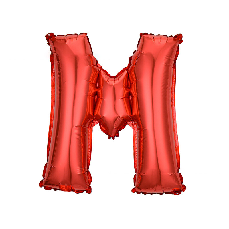 16 inch Red Letter M Foil Balloon