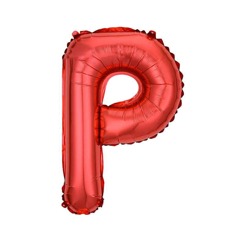 16 inch Red Letter P Foil Balloon