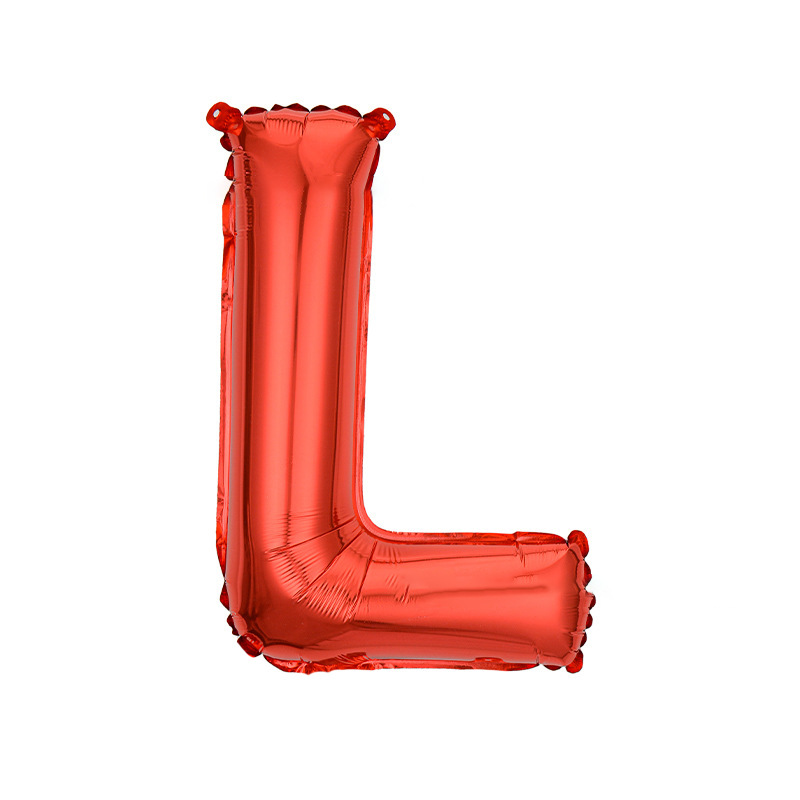 16 inch Red Letter L Foil Balloon