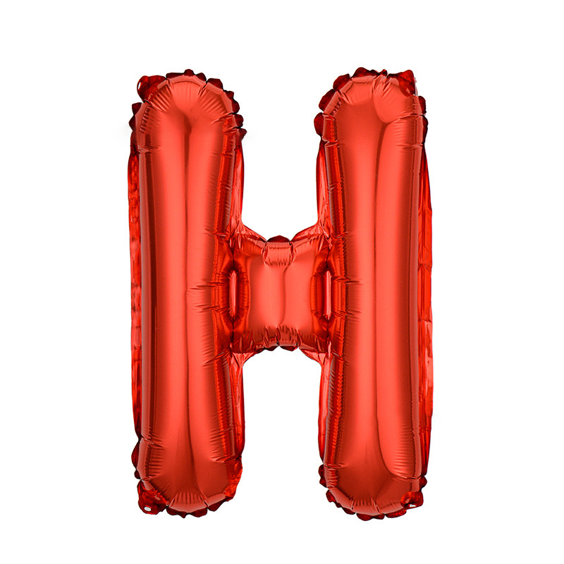 16 inch Red Letter H Foil Balloon