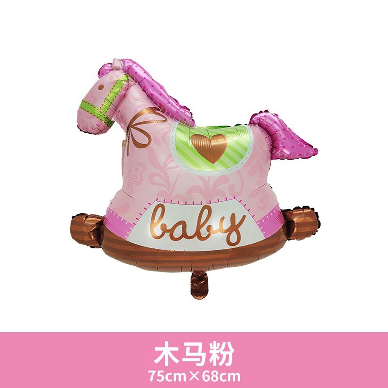 Baby Shower Theme Baby Girl Pink Trojan Horse Shaped Balloon