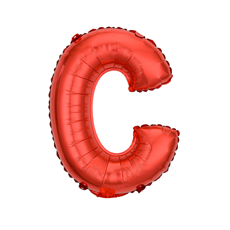16 inch Red Letter C Foil Balloon