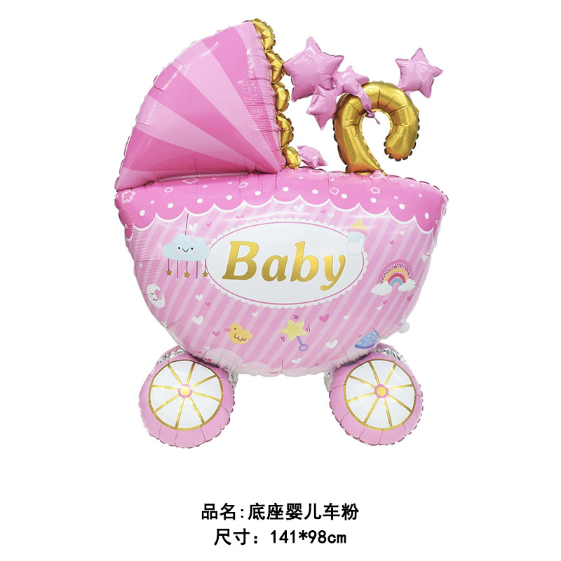 Baby Shower Theme Baby Girl Pink Stroller Shaped Balloon