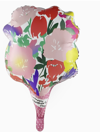 Mother‘s Day Theme Colorful Bouquet Shaped Foil Balloon