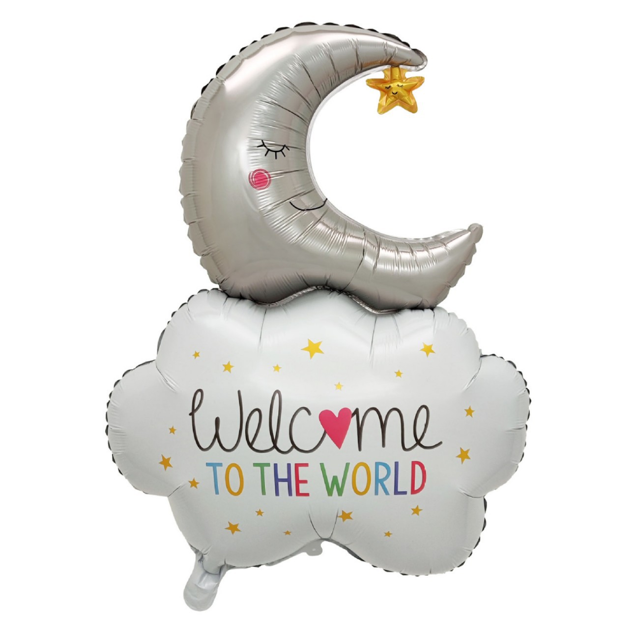 Baby Shower Theme White Moon&Cloud Shaped Balloon