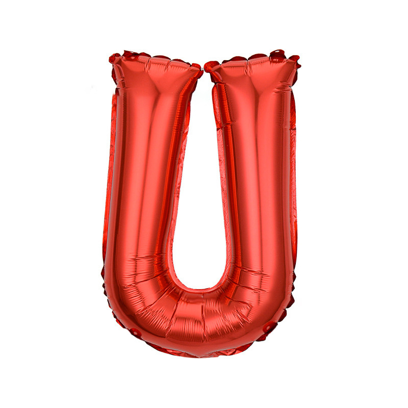 16 inch Red Letter U Foil Balloon