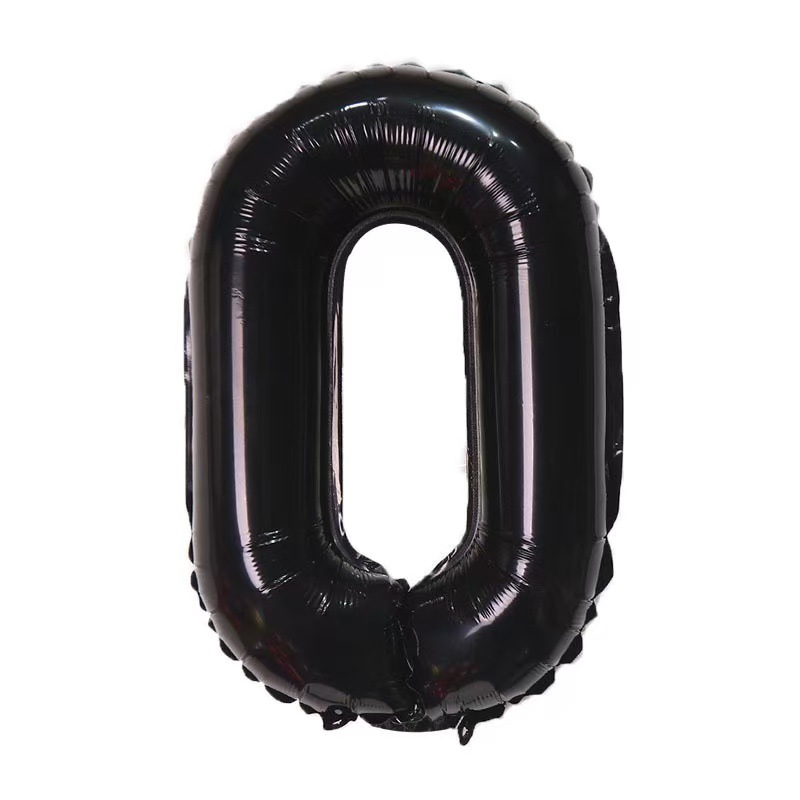 16 inch Black Letter O Foil Balloon