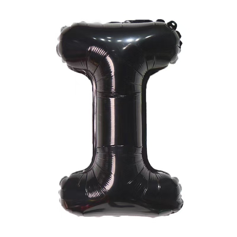16 inch Black Letter I Foil Balloon