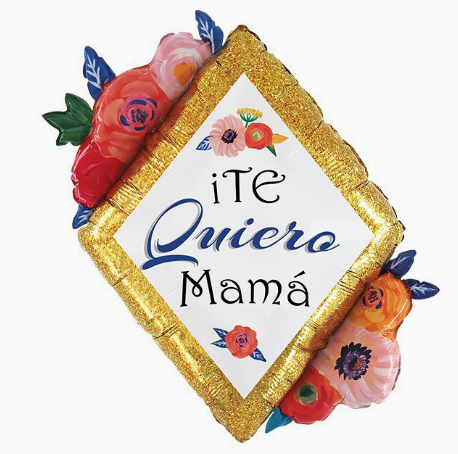 Mother‘s Day Theme Diamond Flowers Shaped Foil Balloon