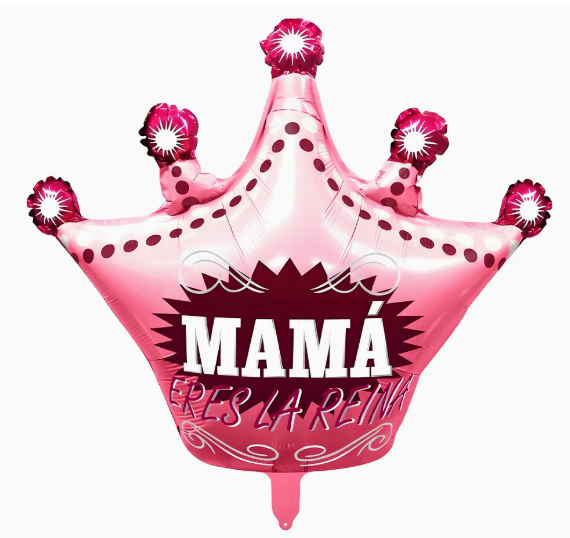 Mother‘s Day Theme Pink Crown Shaped Foil Balloon