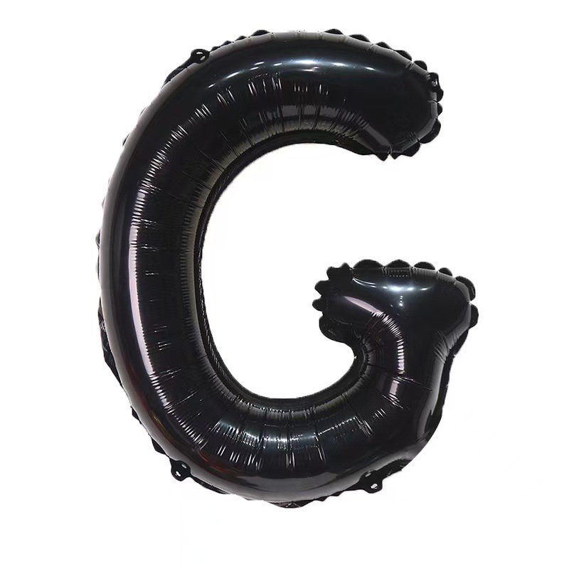 16 inch Black Letter G Foil Balloon
