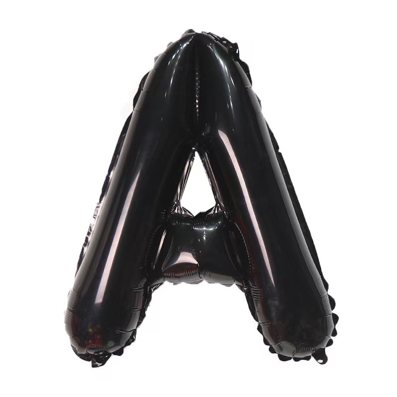 16 inch Black Letter A Foil Balloon