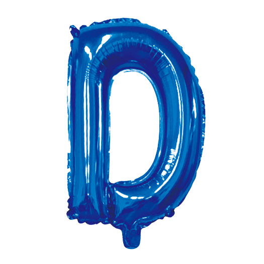 16 inch Blue Letter D Foil Balloon
