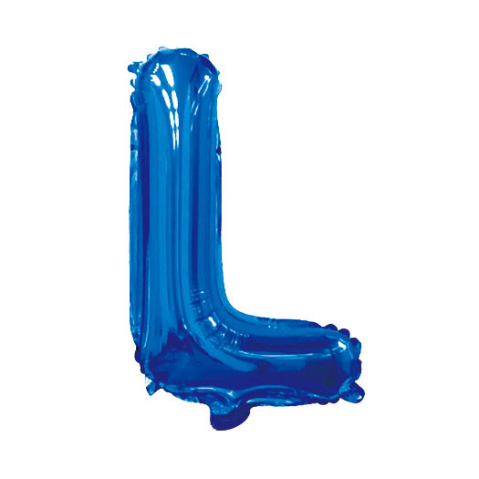 16 inch Blue Letter L Foil Balloon