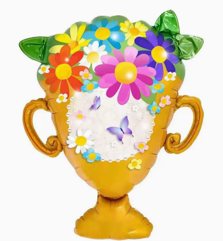 Mother‘s Day Theme Flower Trophy Shaped Foil Balloon