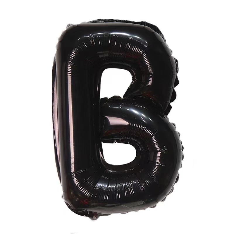 16 inch Black Letter B Foil Balloon
