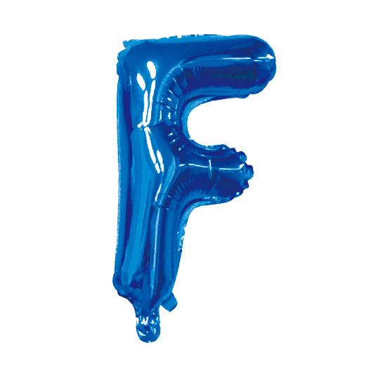 16 inch Blue Letter F Foil Balloon