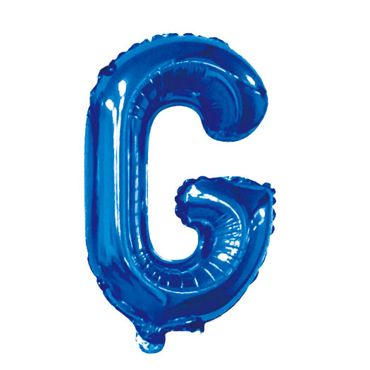 16 inch Blue Letter G Foil Balloon