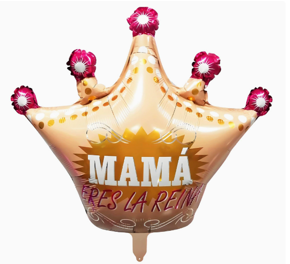 Mother‘s Day Theme Gold Crown Shaped Foil Balloon