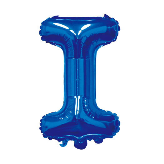 16 inch Blue Letter I Foil Balloon