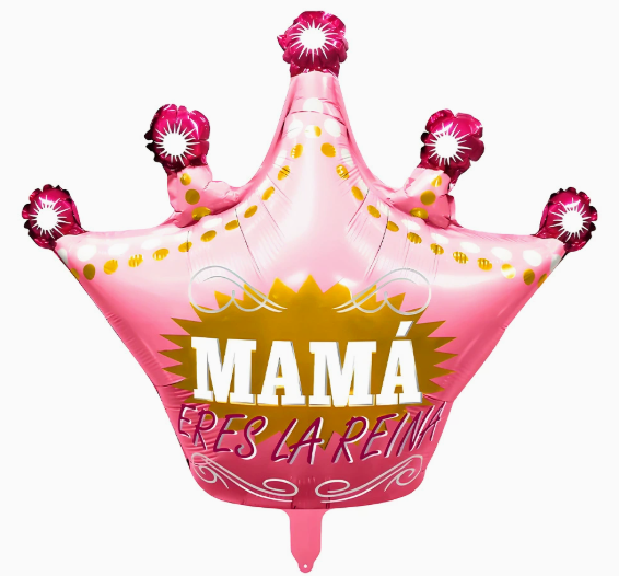 Mother‘s Day Theme Light Pink Crown Shaped Foil Balloon