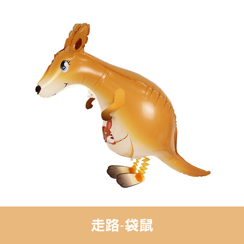 Animal Theme Walking Orange Kangaroo Shaped Balloon
