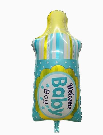 Blue Milk Bottle Shaped Foil Balloon