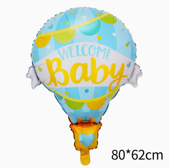 Hot Air Balloon Blue Shaped Foil Balloon