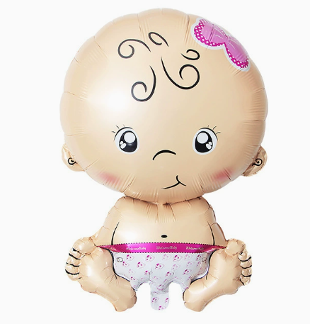 Cute Baby Girl Shaped Foil Balloon