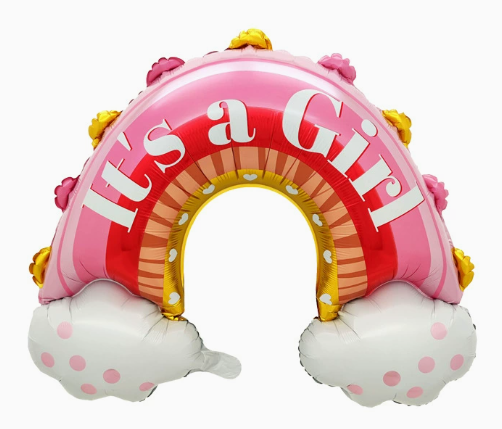 Pink Rainbow Cloud Shaped Foil Balloon