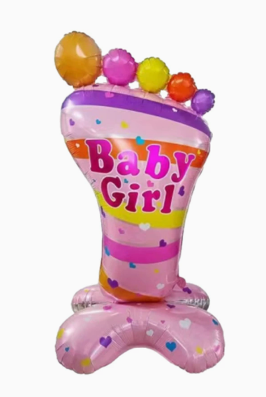 Baby Girl Pink Foot Shaped Foil Balloon