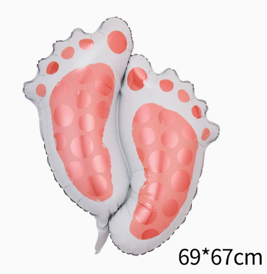 Pink Footprints Shaped Foil Balloon