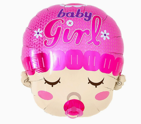 Baby Pacifier Girl Shaped Foil Balloon