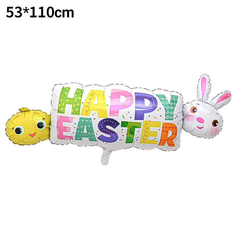 Easter Theme Colorful Banner Shaped Balloon