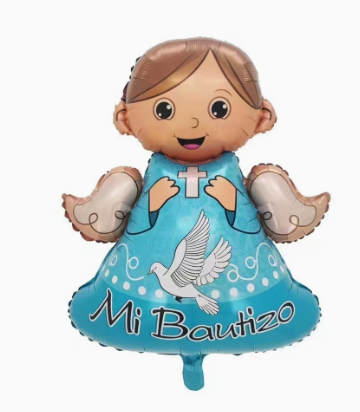 Baptize the  Baby Boy Shaped Foil Balloon
