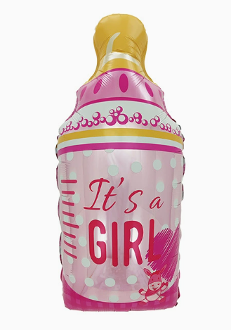 Cartoon Donkey Pink Milk Bottle Shaped Foil Balloon