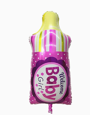 Pink Milk Bottle Shaped Foil Balloon