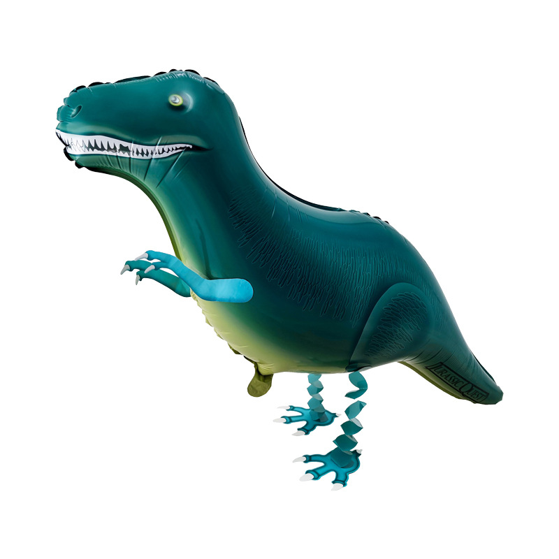 Animal Theme Walking Dark Green Dinosaur Shaped Balloon